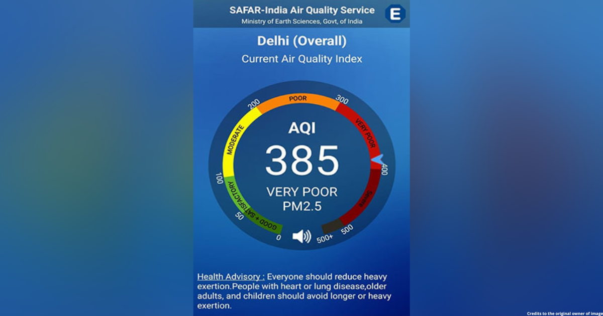 AQI of national capital hits 'very poor' category